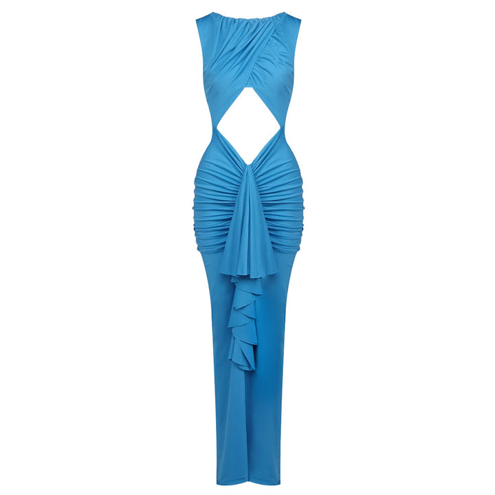 Damen figurumschmeichelndes Abendkleid mit raffiniertem Cut-Out und Drapé Drune