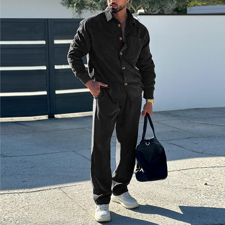 Herren lässiges Hemd und Freizeithose Set Drune