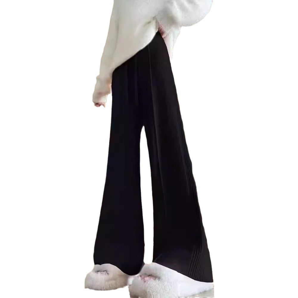 Damen weite Strickhose mit strukturiertem Design Drune
