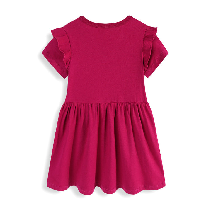 Mädchen Freizeitkleid mit niedlichem Kirsch-Motiv und Rüschen Drune