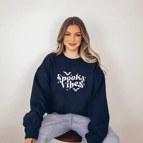 Damen Sweatshirt mit verspieltem Halloween-Design und bequemer Passform Drune
