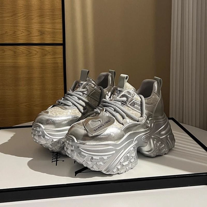 Damen Chunky Sneakers mit puffiger Sohle und innovativer Dämpfung Drune