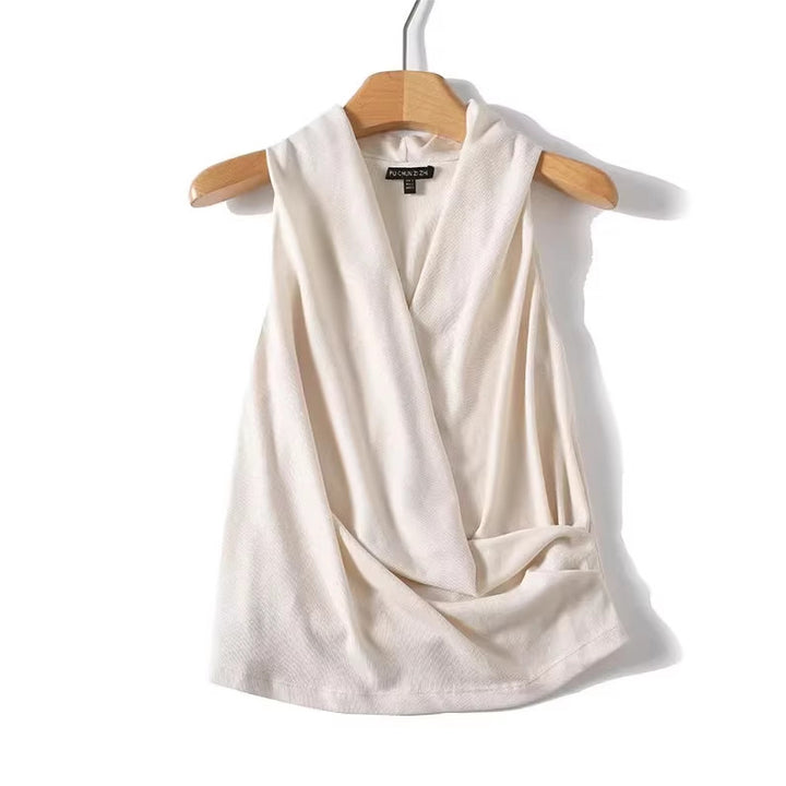 Damen Wickeloberteil mit elegantem, fließendem Stoff Drune