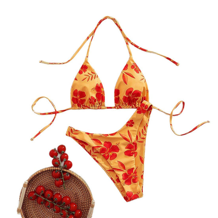 Damen Triangel-Bikini-Set mit floralem Design Drune