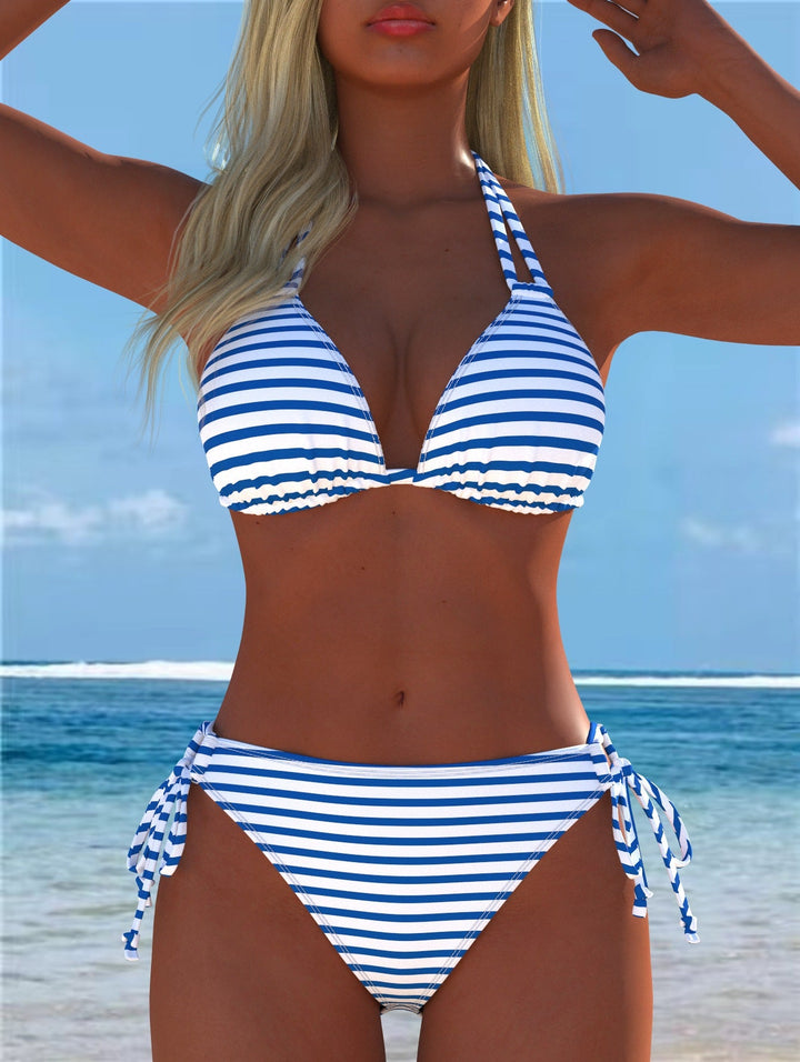 Damen Bikini-Set mit verspieltem Schnitt und trendigem Mustermix Drune