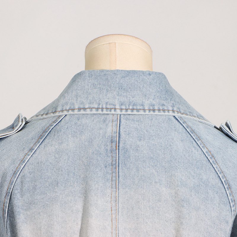 Drune | Trenchjacke - Statement Schleifendetail - Baumwollmischung - Modebewusste Oberbekleidung