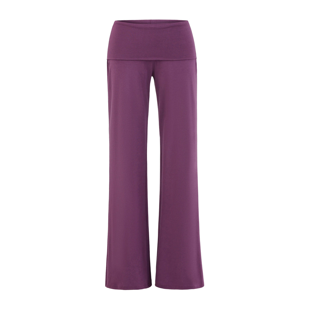 Damen weite Yoga-Hosen mit hohem Bund Drune