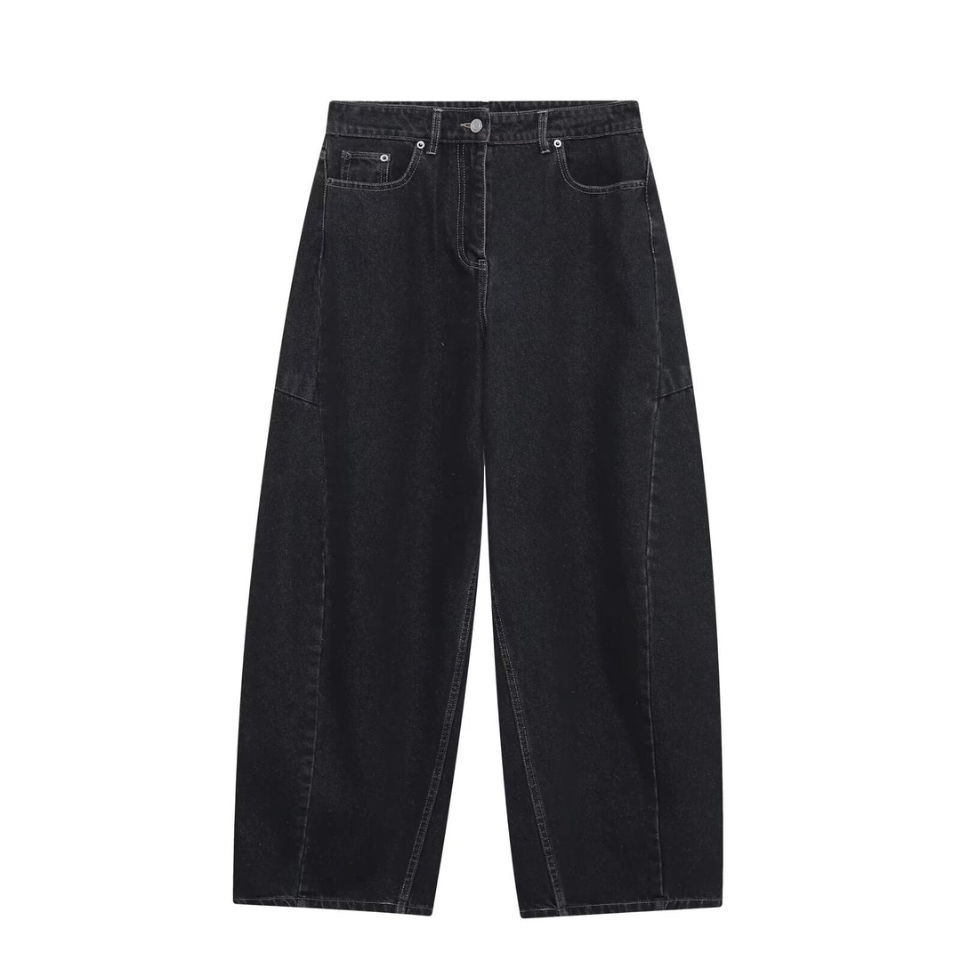 Damen weite Jeans im modernen Schnitt mit angesagten Cargo-Taschen Drune