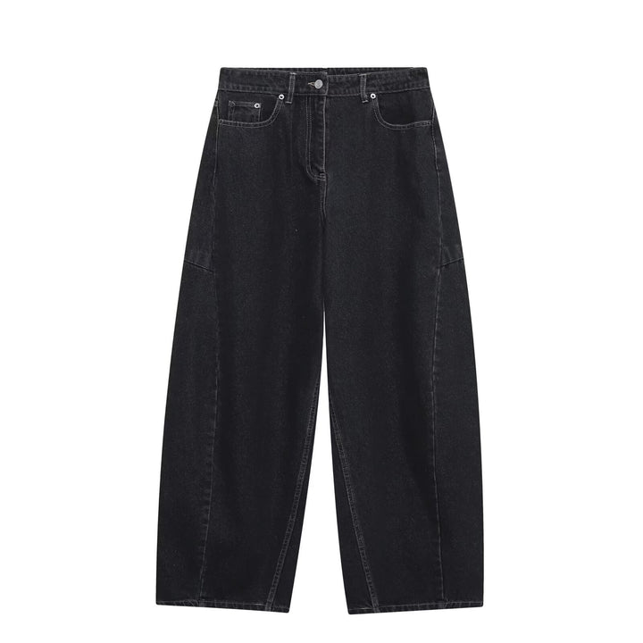 Damen weite Jeans im modernen Schnitt mit angesagten Cargo-Taschen Drune