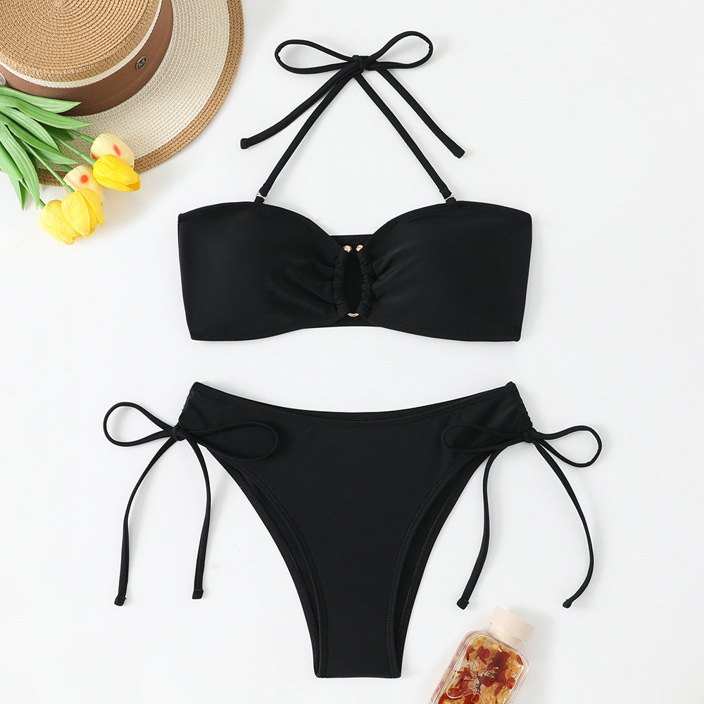 Damen Bandeau-Bikini-Set mit verstellbaren Trägern Drune