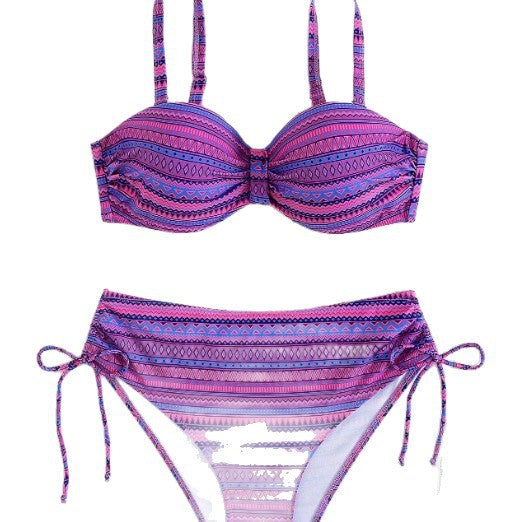 Damen Push-Up Bikini-Set mit verspielten Wickelakzenten Drune