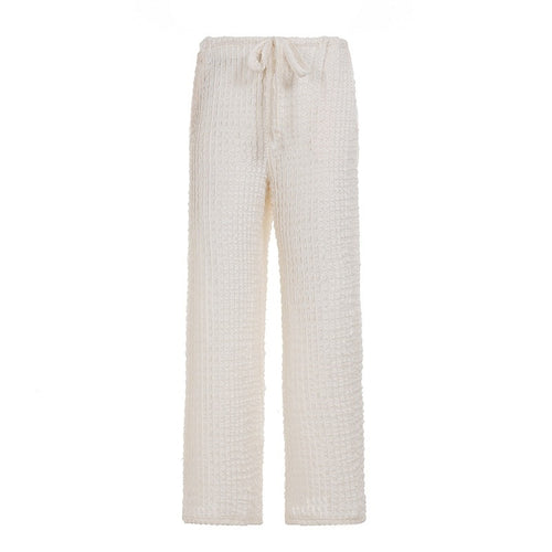 Damen Wickelhose mit elastischem Bund und strukturiertem Gewebe Drune