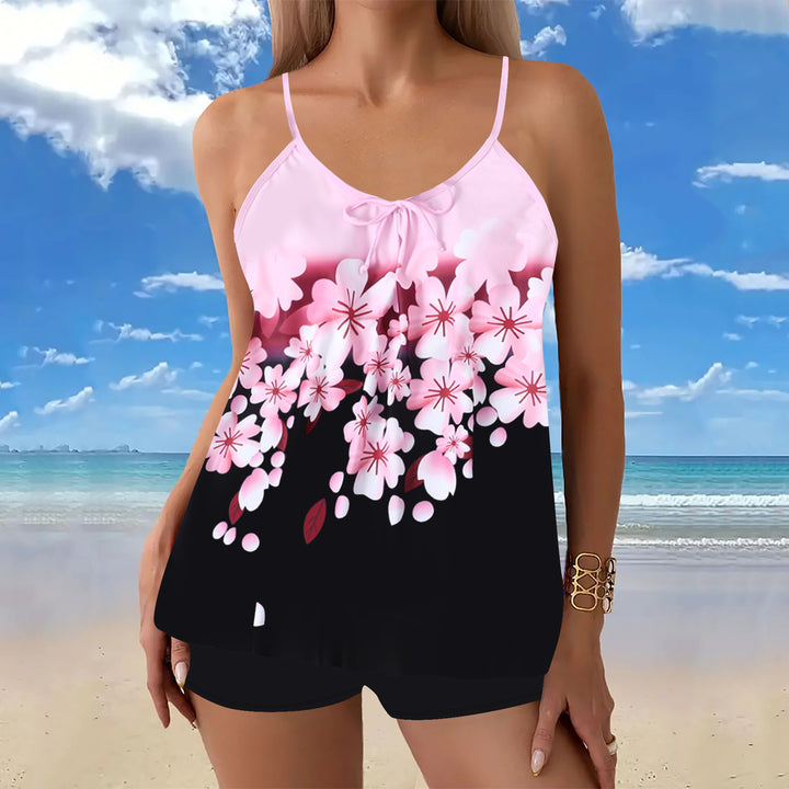 Damen lässiger Strandtop mit Shorts Drune