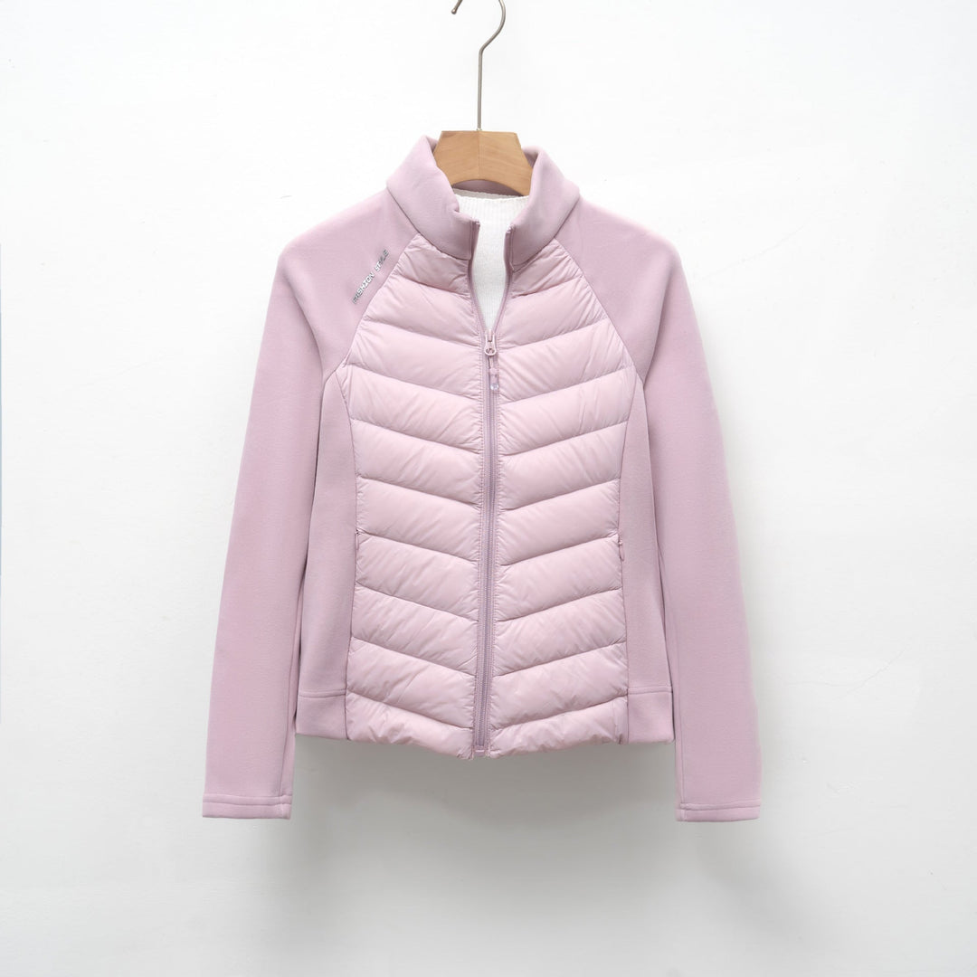 Damen gesteppte Sportjacke mit hohem Kragen und funktionalen Reißverschlusstaschen Drune