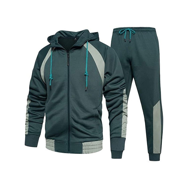 Herren sportliches Trainingsset mit hochwertigem Kapuzenoberteil und bequemen Jogginghosen Drune