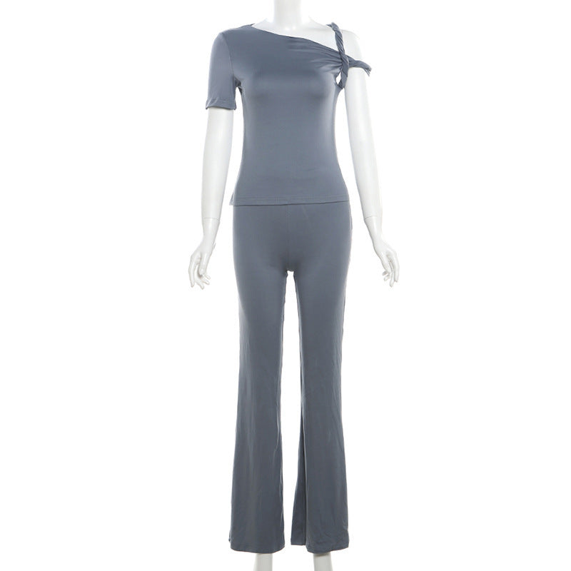Damen Trendiger Jumpsuit mit asymmetrischem Design und elegantem Träger Drune