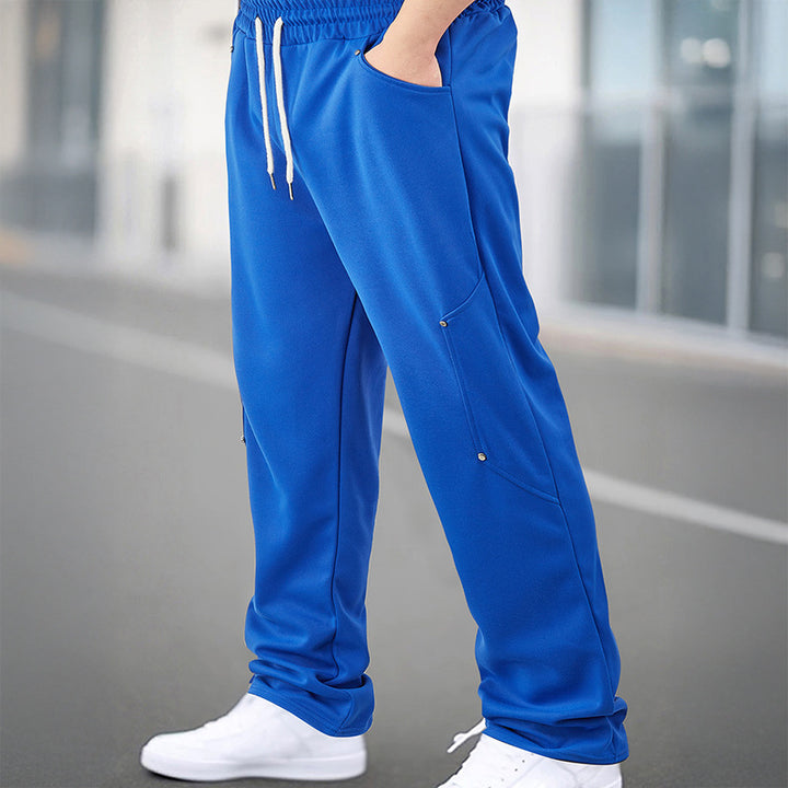 Herren Sportliche Jogginghose mit atmungsaktiven Mesh-Einsätzen und elastischem Bund Drune