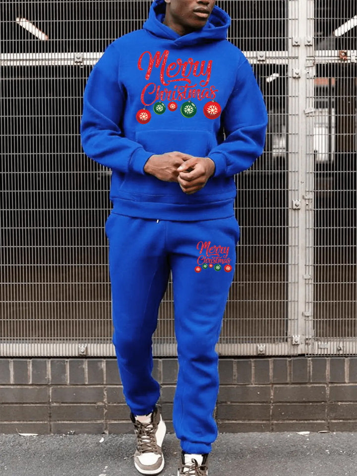 Damen Hoodie und Jogginghose Set mit festlichem Weihnachtsmuster Drune