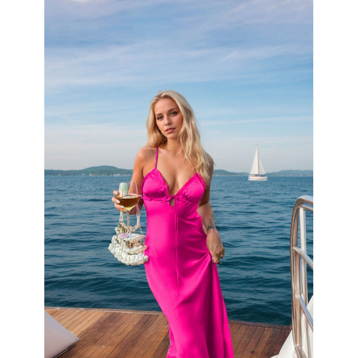 Damen Elegantes Strandkleid mit raffinierten Details Drune
