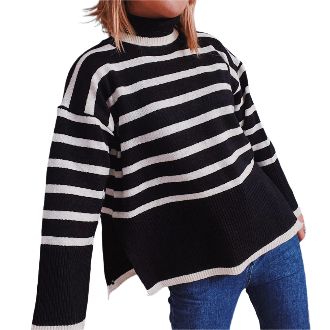 Drune | Gestreifter Strickpullover für Herbst & Winter