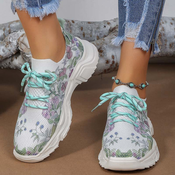 Drune | Lässige Turnschuhe Mit Blumendruck