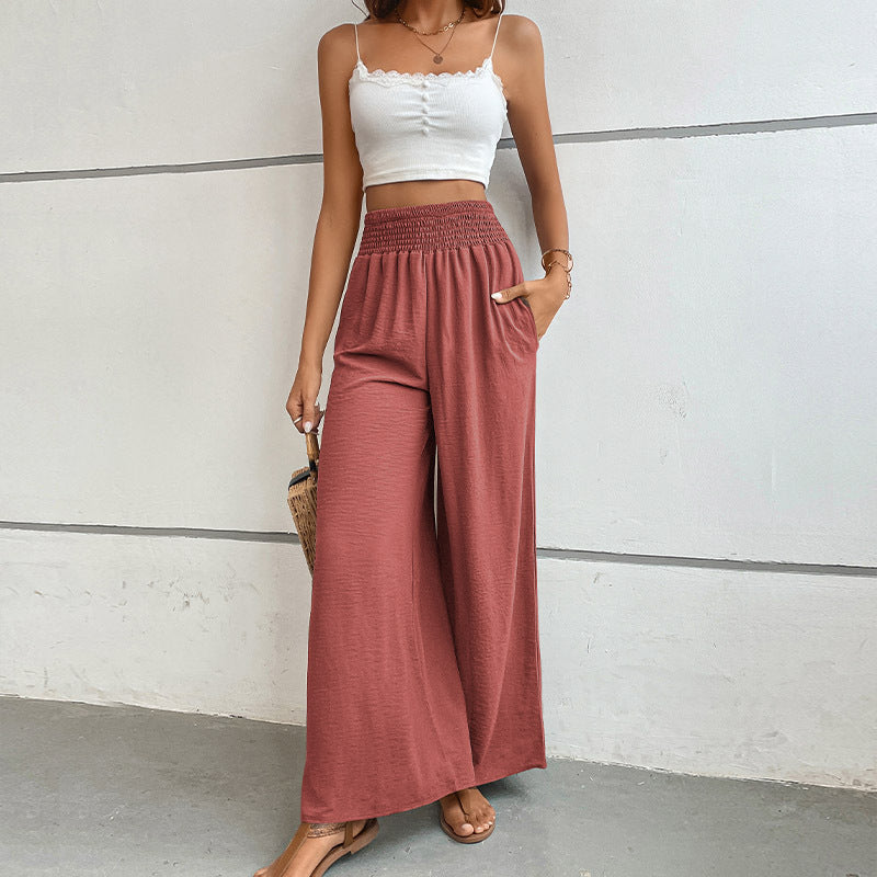 Damen elegante weite Palazzo-Hose Drune