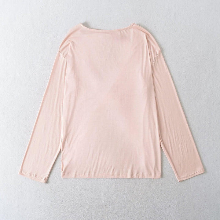 Damen Lässiges Langarmshirt mit weitem Schnitt und bequemer Passform Drune