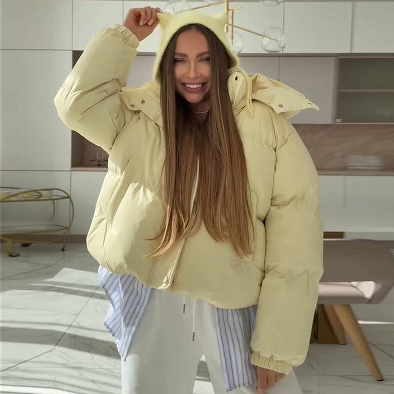 Damen wärmedämmende Steppjacke mit Kapuze Drune