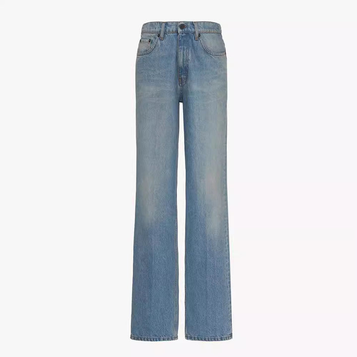 Damen Hoch geschnittene, weite Jeans Drune