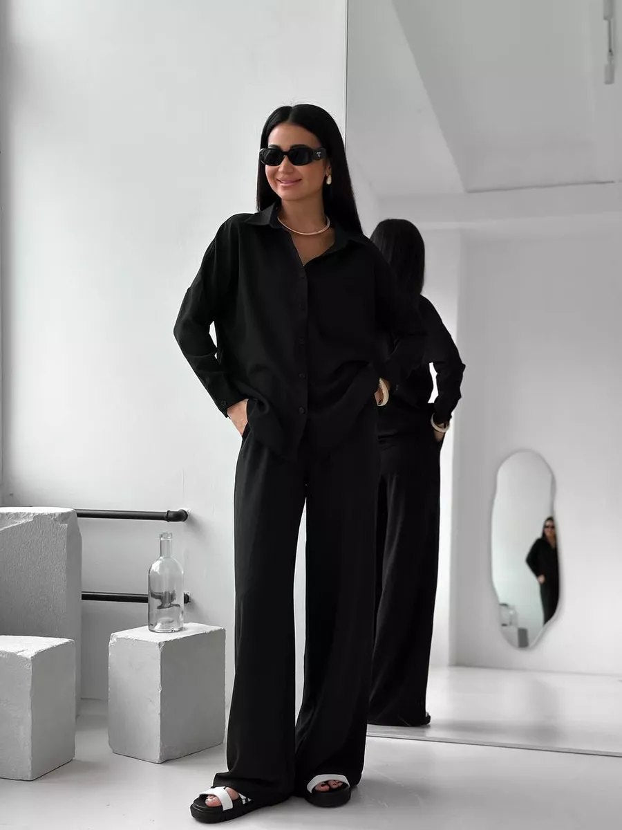 Damen Trendige Hemdbluse mit lockerer Passform Drune