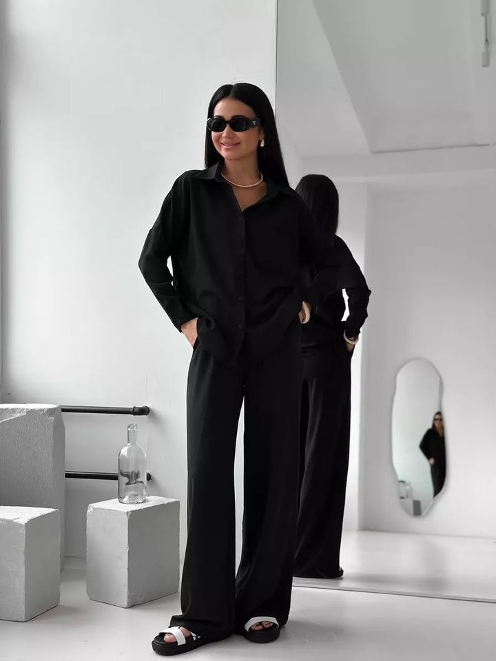 Damen Trendige Hemdbluse mit lockerer Passform Drune