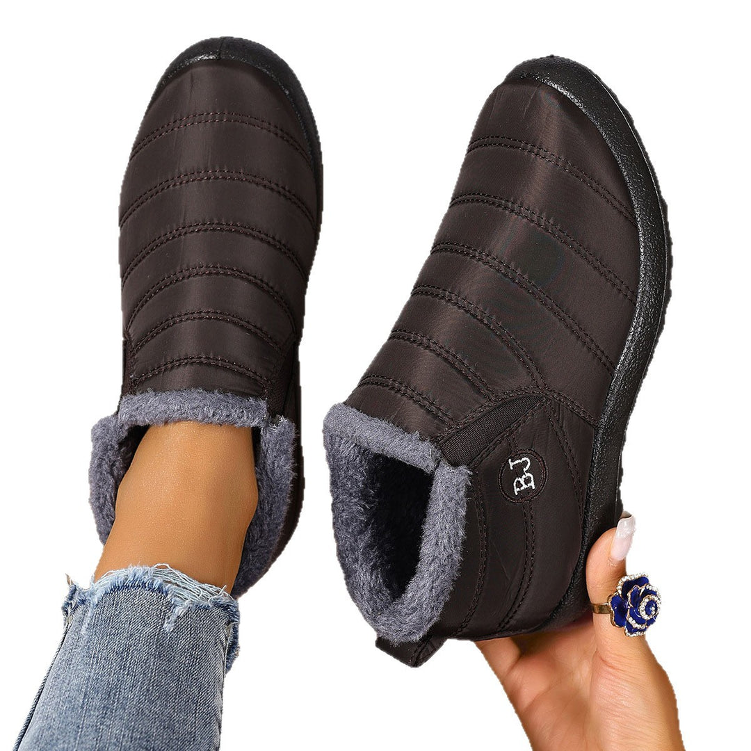 Damen Bequeme und warme Slipper mit kuscheligem Innenfutter Drune
