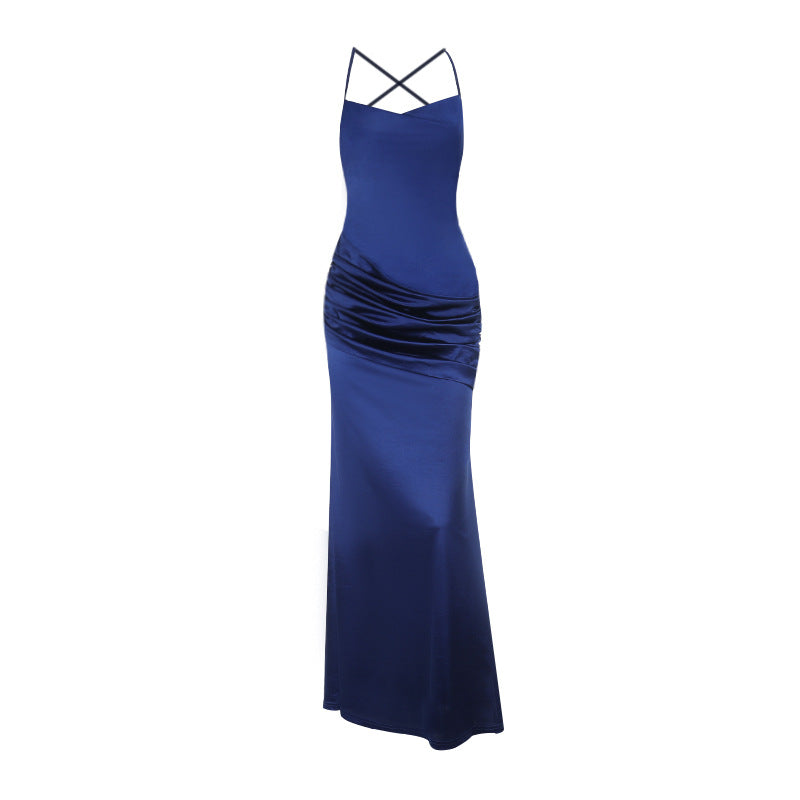 Damen Elegantes und figurbetontes Abendkleid mit Raffungen Drune