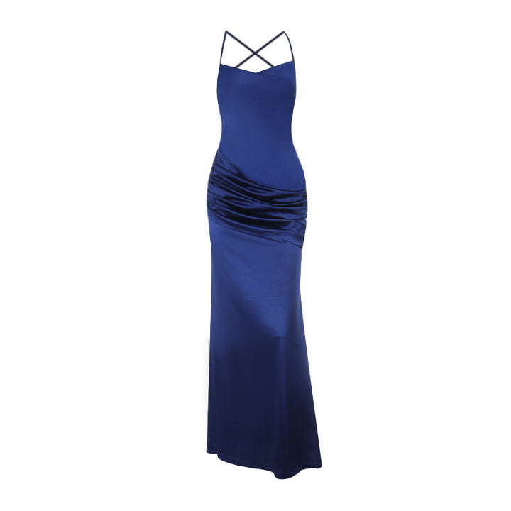 Damen Elegantes und figurbetontes Abendkleid mit Raffungen Drune
