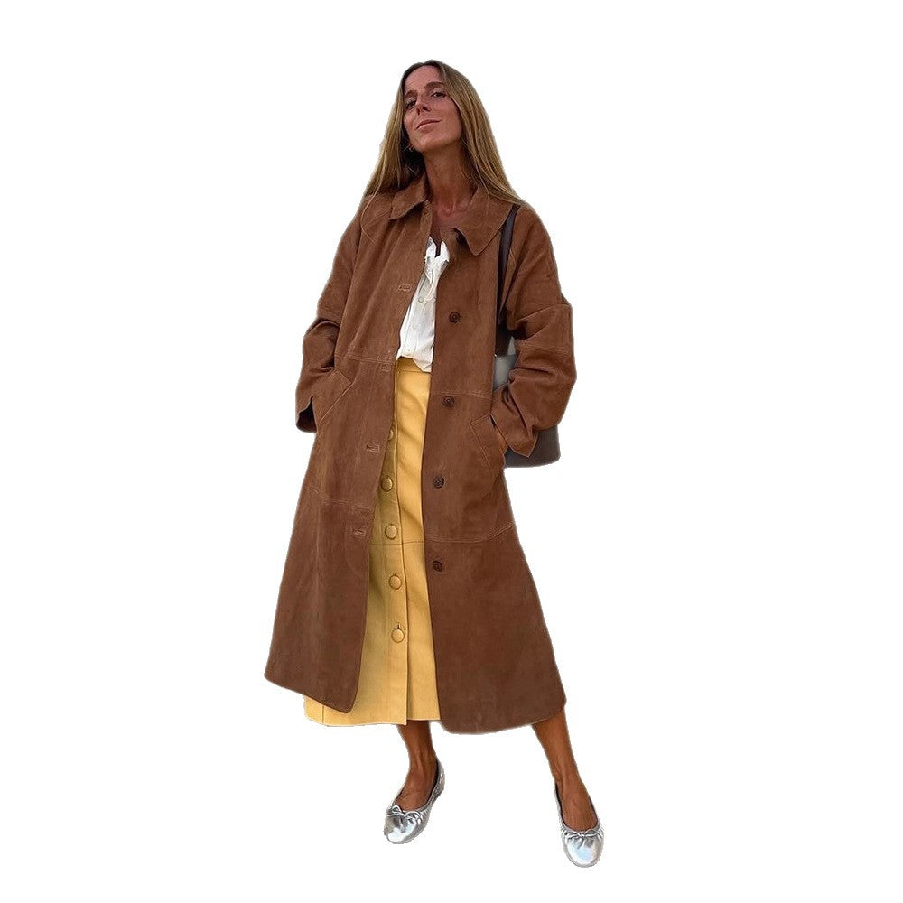 Damen elegante Wildlederjacke Drune