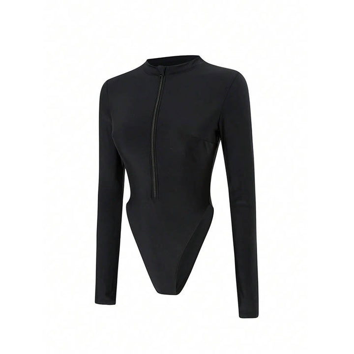 Damen Langärmliger Badesuit mit Reißverschluss Drune