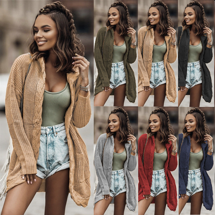 Damen Strickjacke mit offenen Seiten und extra langen Ärmeln Drune