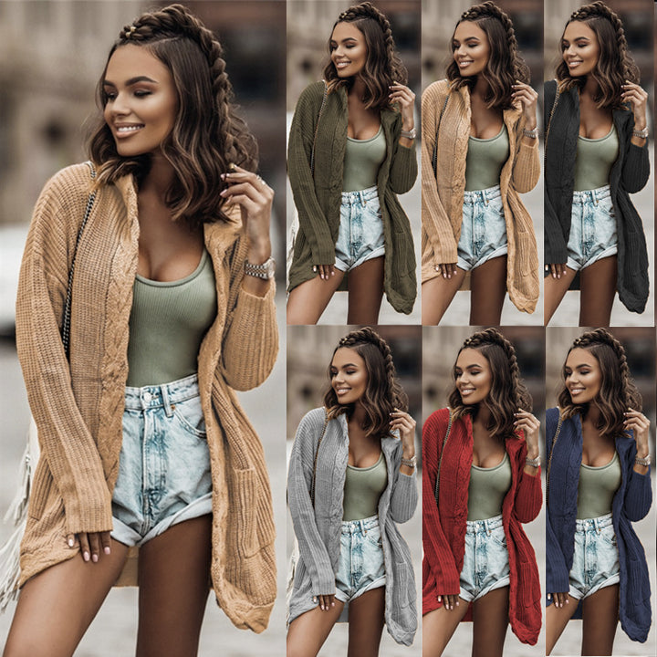 Damen Strickjacke mit offenen Seiten und extra langen Ärmeln Drune