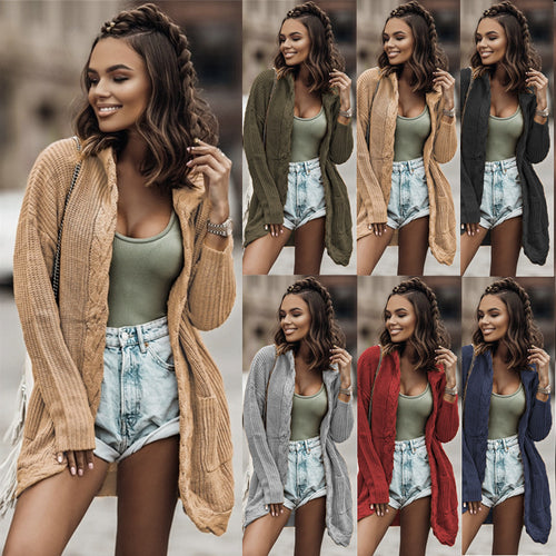 Damen Strickjacke mit offenen Seiten und extra langen Ärmeln Drune