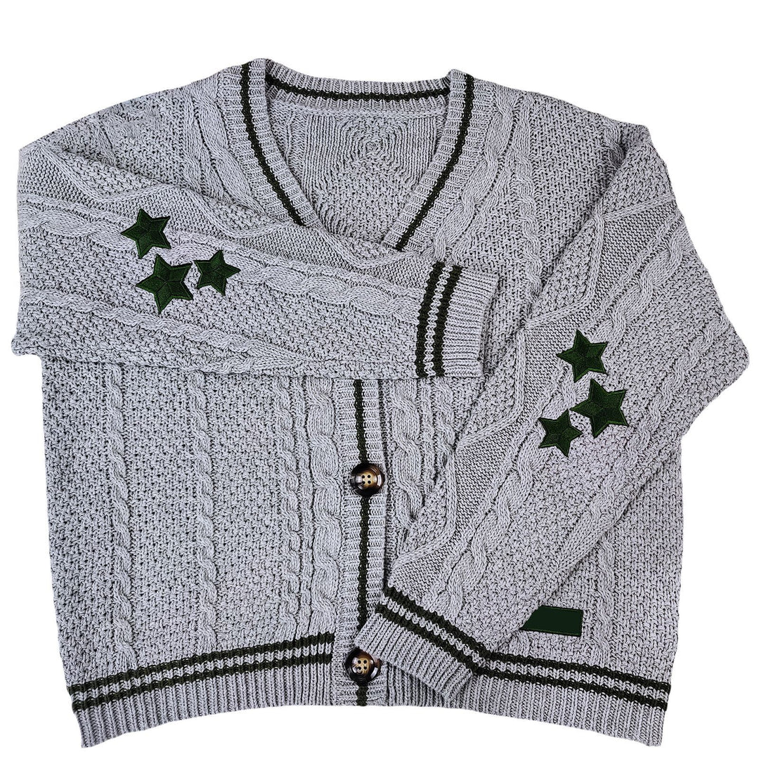 Damen Grobstrickcardigan mit modernen Zopfmuster und eleganten Knopfdetails Drune