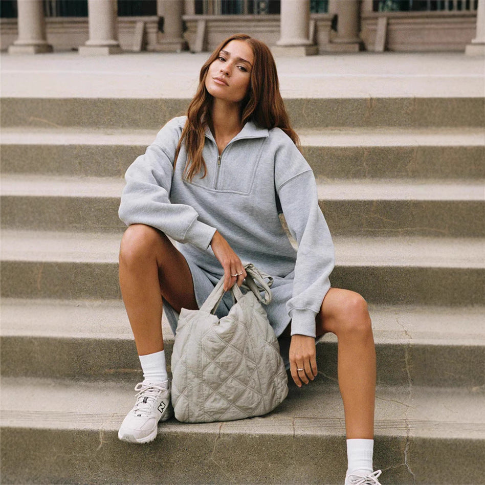 Damen Warming Sweatshirt und Shorts Set Drune