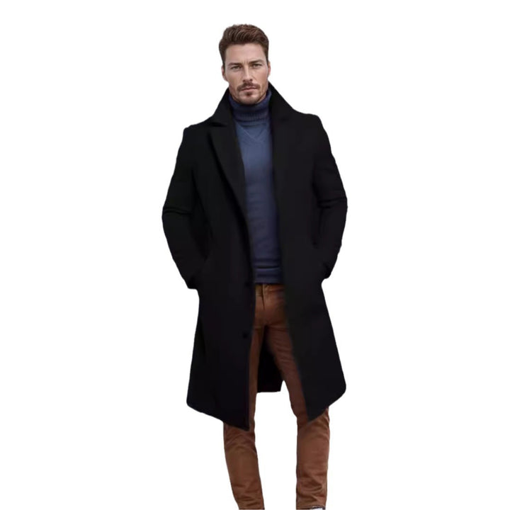 Herren eleganter Wintermantel mit schickem Revers Drune