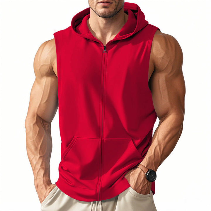 Herren ärmelloses Kapuzenshirt aus atmungsaktivem Material Drune