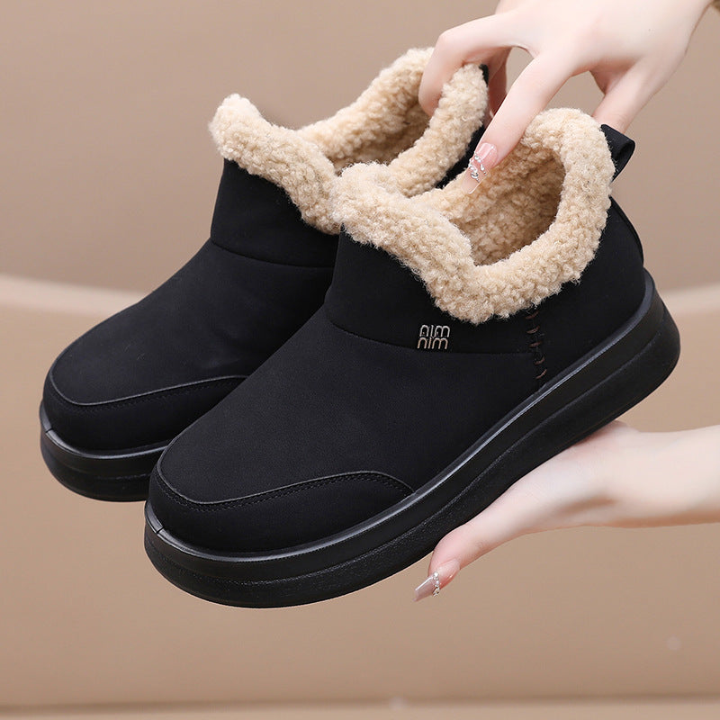 Damen Lammfell gefütterte Winterstiefel Drune