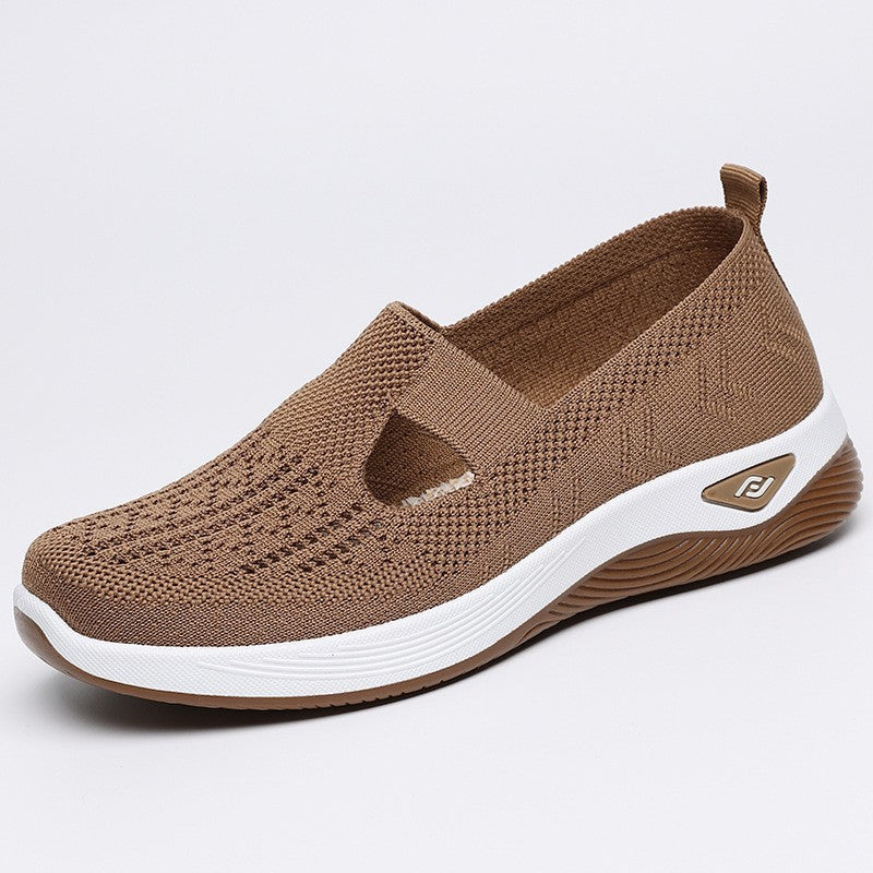 Damen nan leichte gestrickte Slipper mit orthopädischer Komfortsohle Drune