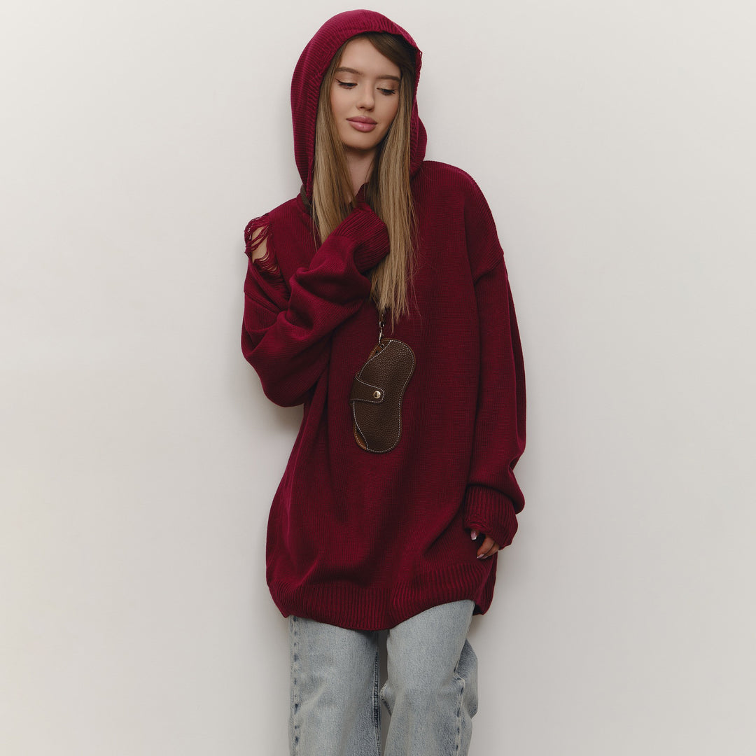 Damen Hoodie mit großzügigem Schnitt und trendigem Design Drune