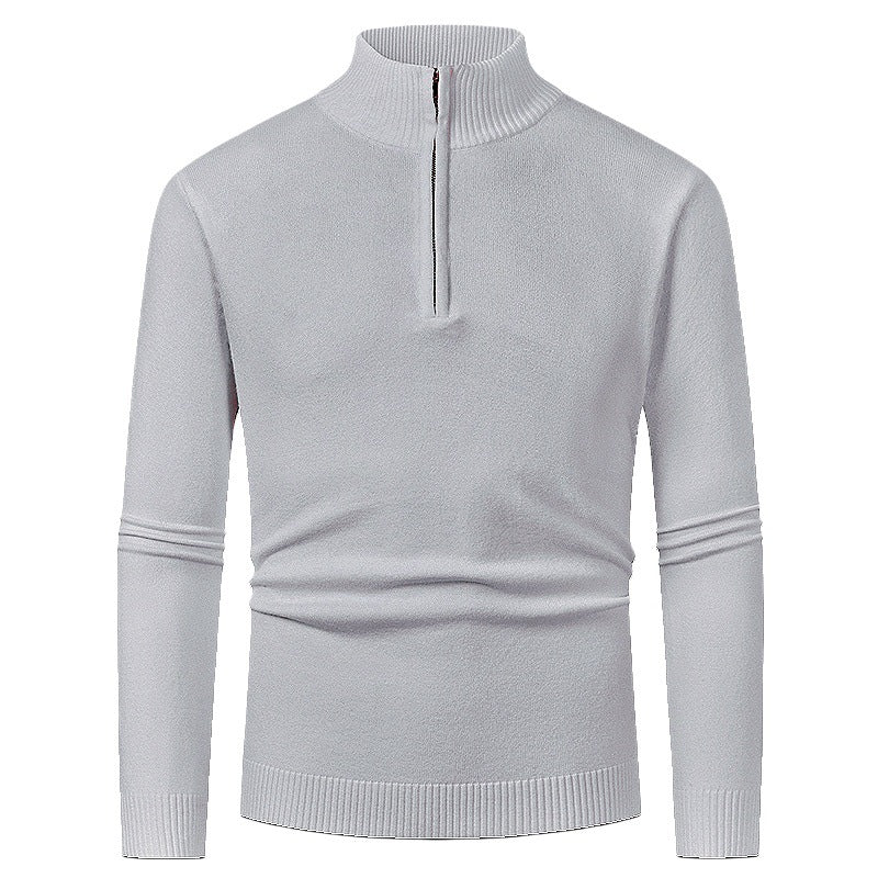 Herren Pullover mit hohem Kragen und Reißverschluss Drune