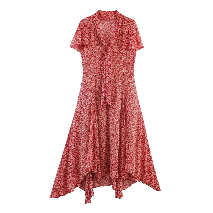 Damen Maxikleid mit floralen Details und femininem Schnitt Drune