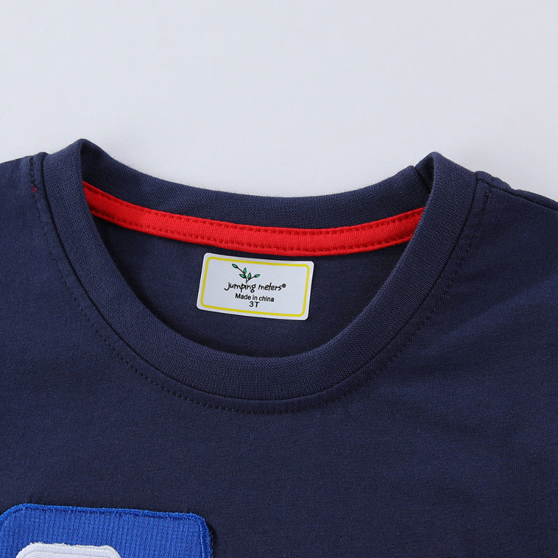 Jungen T-Shirt mit robustem Pionierfahrzeug-Applikation Drune