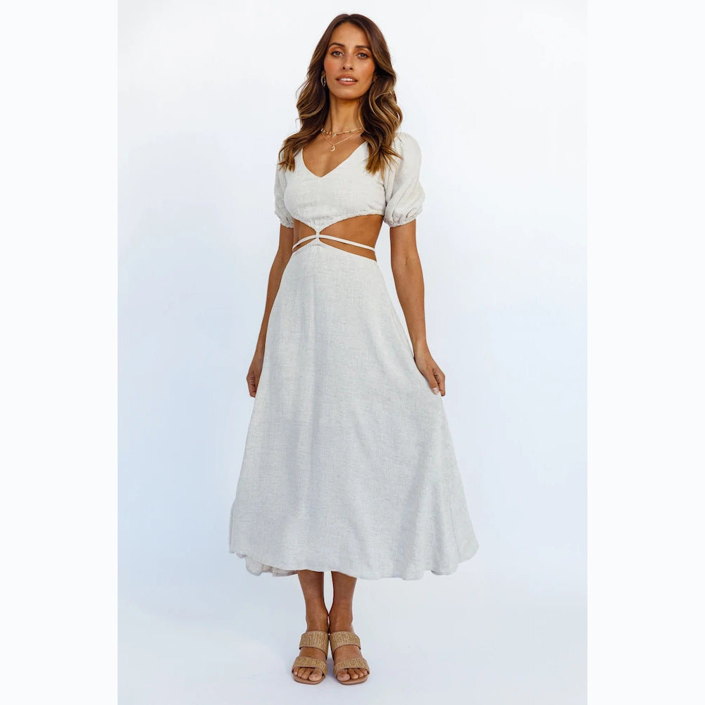 Damen Maxikleid mit kreativen Cut-Outs Drune